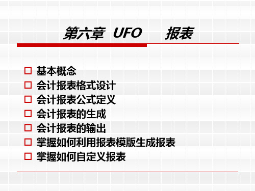 第四章  UFO报表子系统