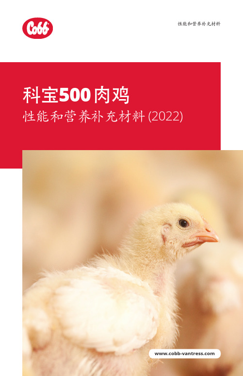 科宝500肉鸡性能和营养补充材料说明书