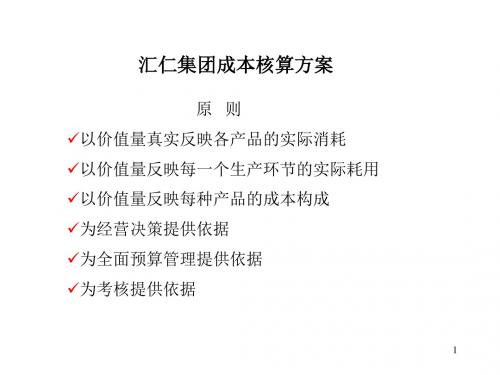 XX集团成本核算方案