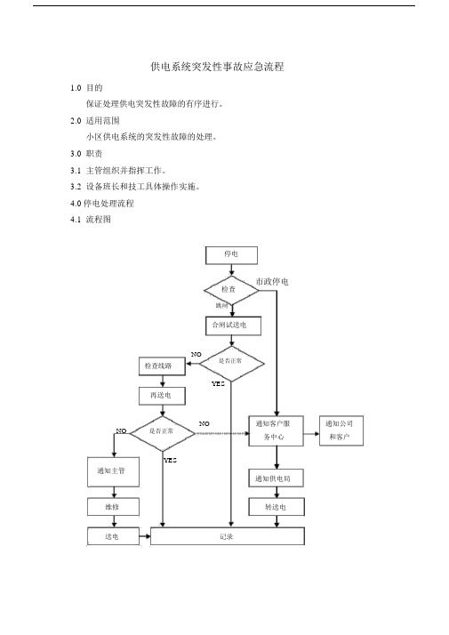 (完整版)供电系统突发性事故应急流程.docx