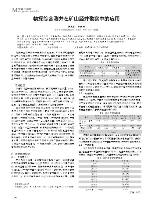 物探综合测井在矿山竖井勘察中的应用