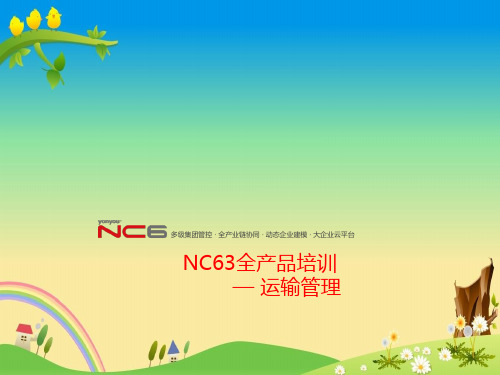 NC63全产品培训课件-运输管理