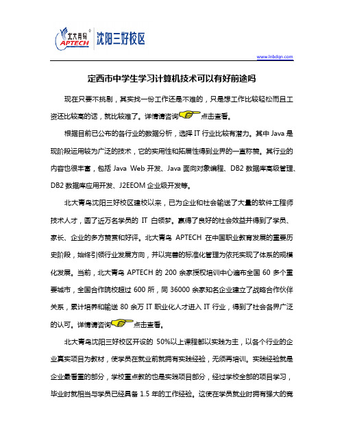 鞍山市中学生学习计算机技术可以有好前途吗