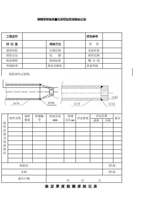 钢结构检测原始记录(23张)