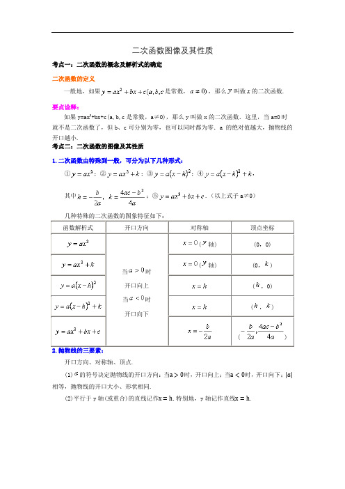 5二次函数的图像与性质