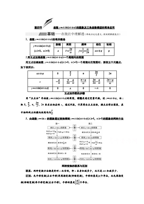 高考理科数学(人教版)一轮复习讲义：第四章 第四节 函数y=Asin(ωx+φ)的图象及三角函数模型的简单应