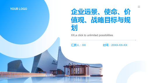 企业远景使命价值观战略目标规划