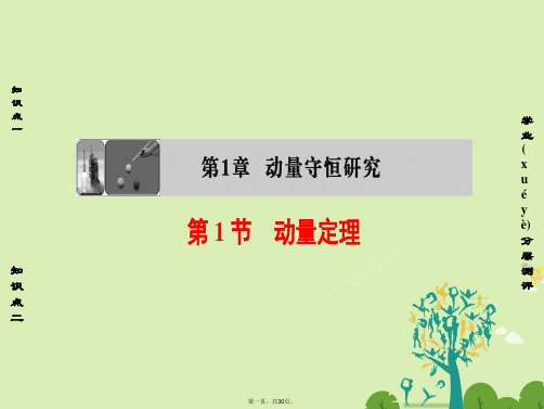 高中物理第1章动量守恒研究第1节动量定理课件鲁科版选修35