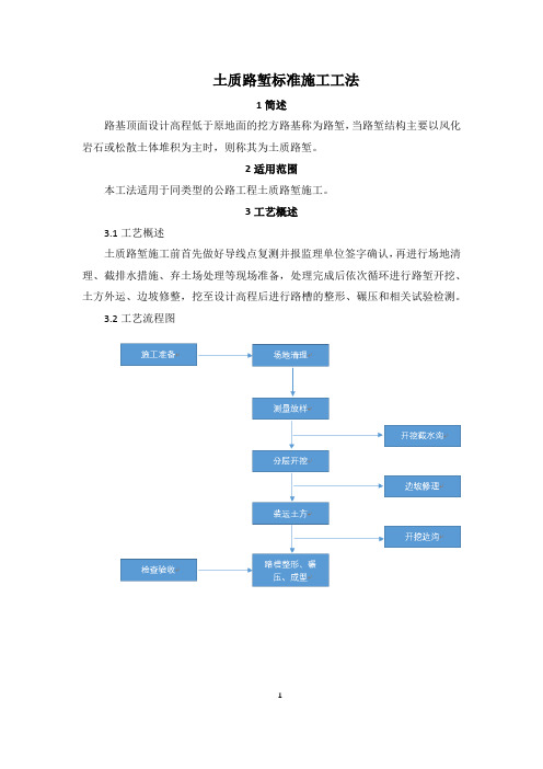 土质路堑标准施工工法