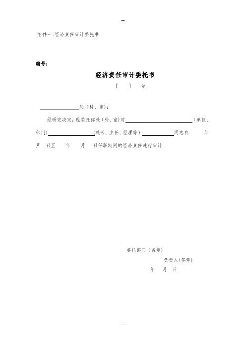 任期经济责任审计工作底稿