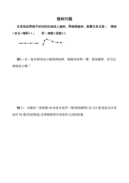 小学数学专题植树问题