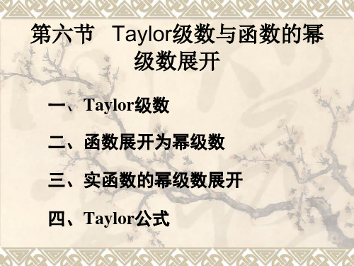 第六节 Taylor级数与函数的幂级数展开PPT课件