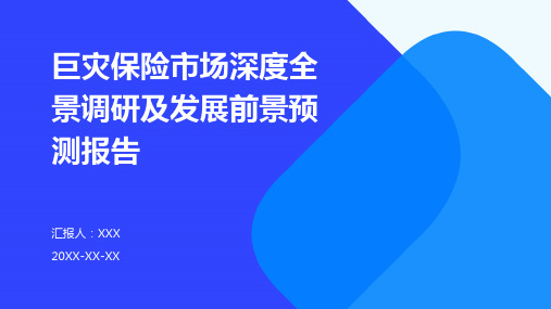 巨灾保险市场深度全景调研及发展前景预测报告