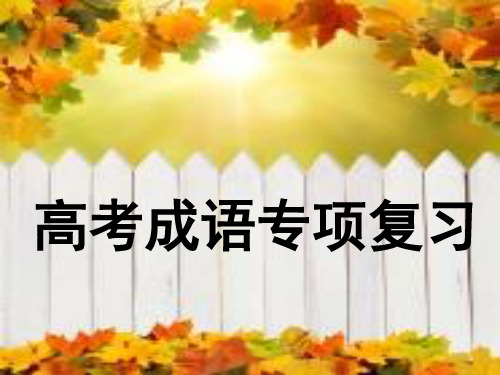 2019高考成语专题复习.ppt