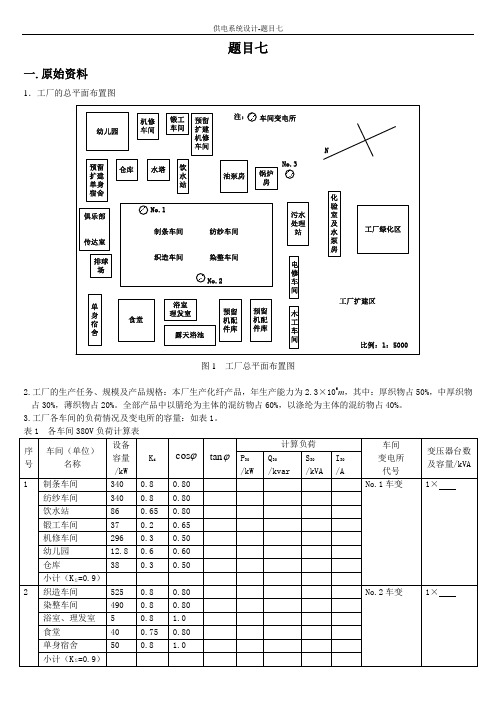 电气类工厂供电课程设计 (1)