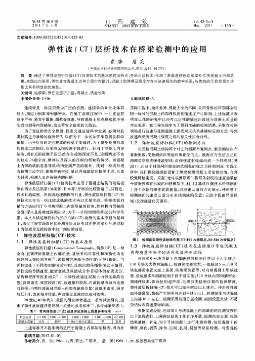 弹性波(CT)层析技术在桥梁检测中的应用