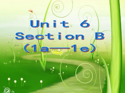 最新 公开课课件 人教版八年级上Unit6 Section B 1a-1e课件(共23张PPT)