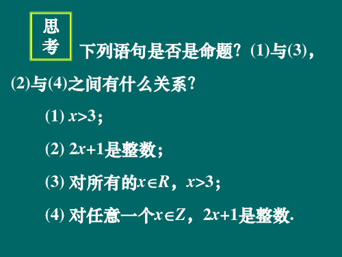 《全称量词和特称命题》(课件)