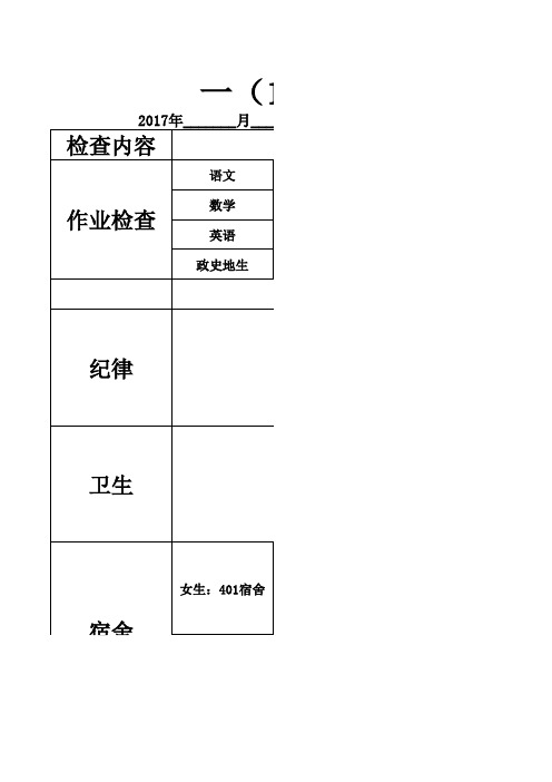 班级日志内容