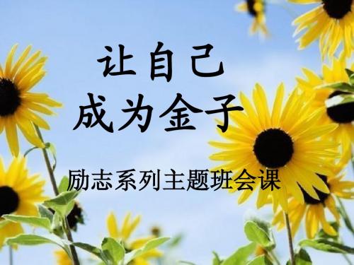 “让自己成为金子”励志主题班会