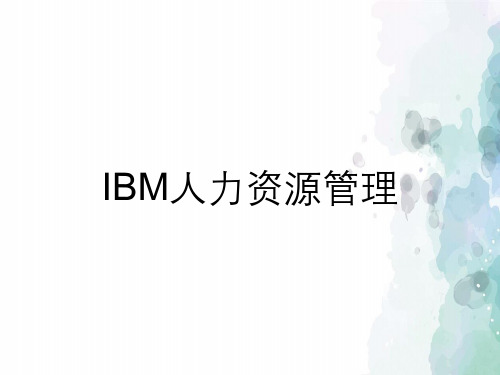 IBM人力资源管理