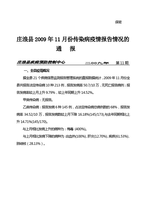 传染病疫情月分析报告模版.