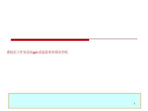 奚校长工作室总结ppt-武进清英外国语学校