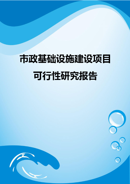 市政基础设施建设项目可行性研究报告