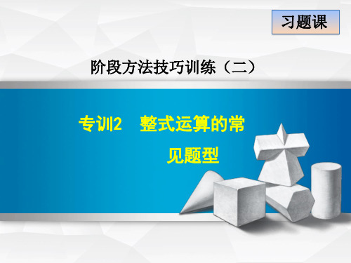 人教版八年级数学上册-专训-整式运算的常见题型