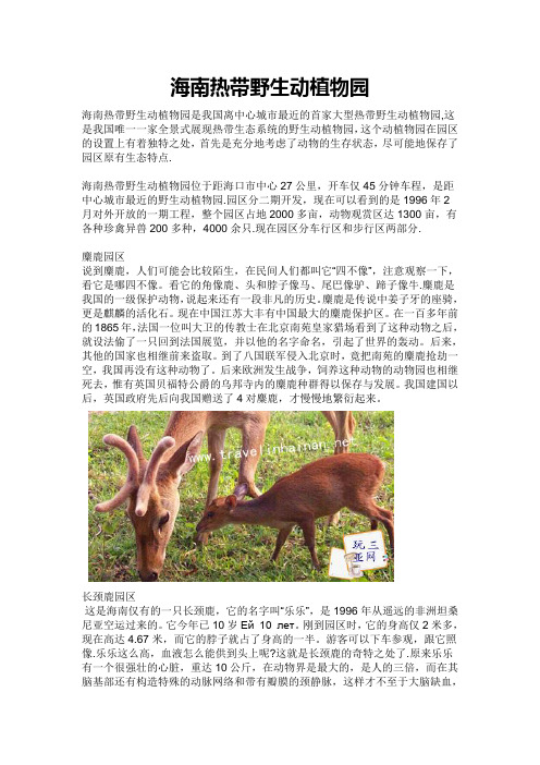 海南热带野生动植物园