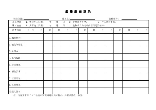 装修巡查记录