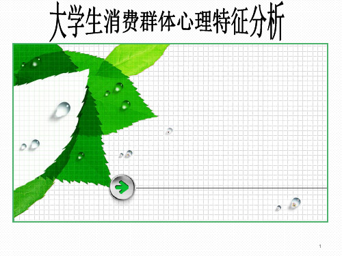 大学生消费群体心理特征分析ppt课件