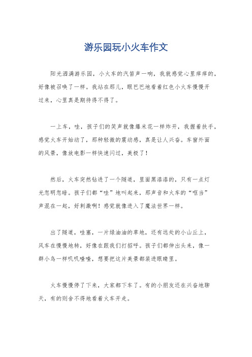 游乐园玩小火车作文