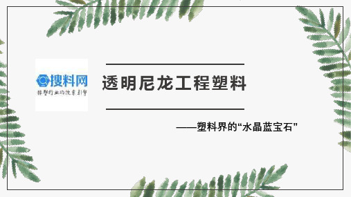 透明尼龙工程塑料——塑料界的“水晶蓝宝石”