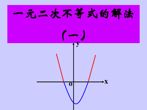 一元二次不等式的解法全面版