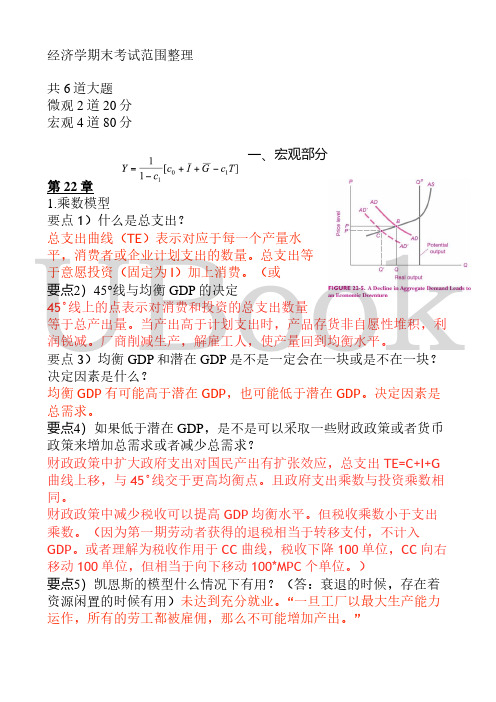 大学经济学复习整理版