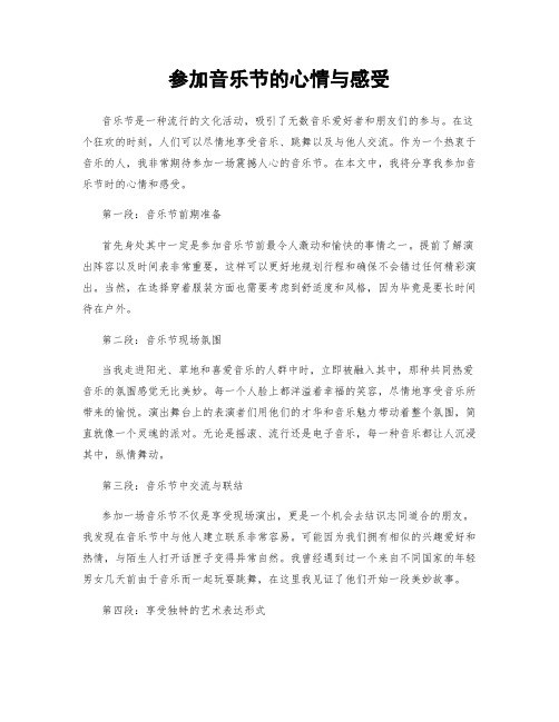 参加音乐节的心情与感受