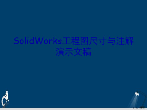 SolidWorks工程图尺寸与注解演示文稿