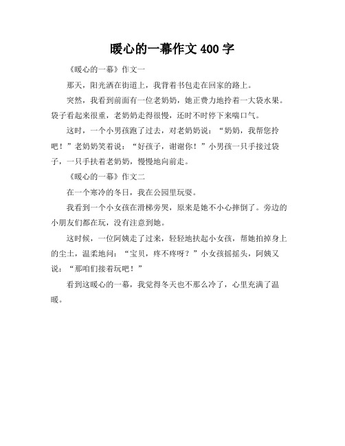 暖心的一幕作文400字