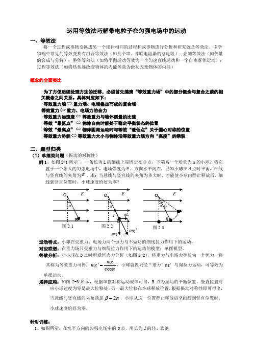 高考典型例题：等效重力场