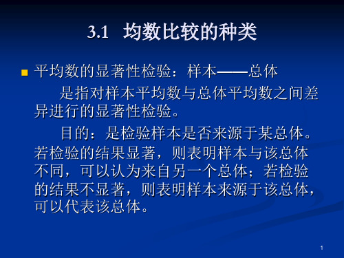 SPSS教程第三章平均数差异检验