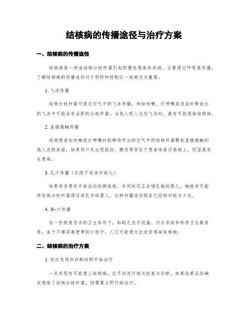 结核病的传播途径与治疗方案