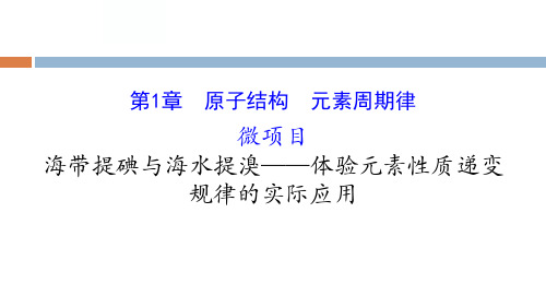 《微项目海带提碘与海水提溴—体验元素性质递变规律的实际应用》原子结构元素周期律精美版课件