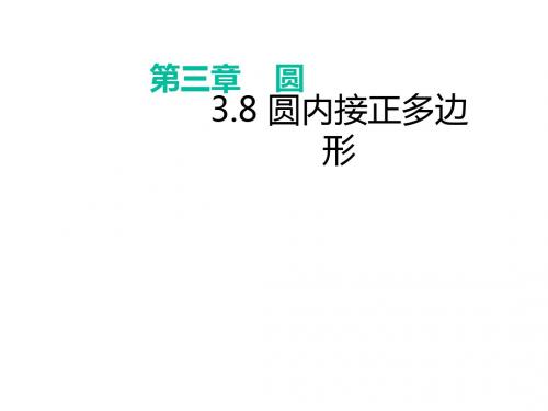 北师大版九年级数学下册(课件)3.8 圆内接正多边形