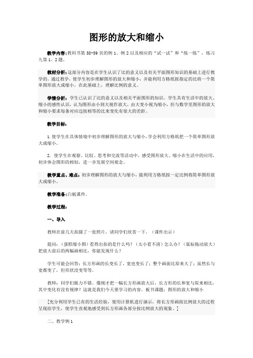 图形的放大和缩小教案