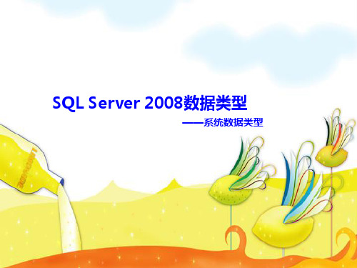 SQL Server 2008数据类型 ——系统数据类型