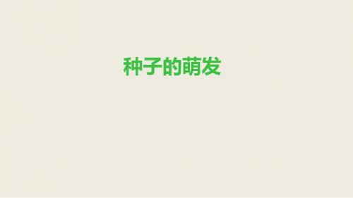 人教版七年级生物上册3.2.1种子的萌发课件