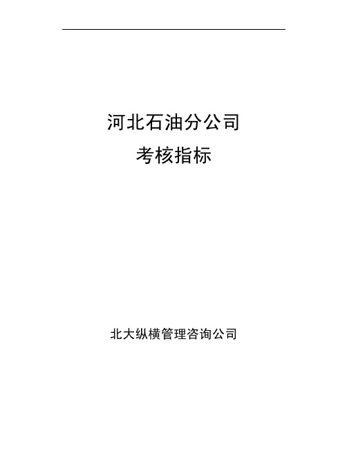 中石油-全套150个岗位的考核指标体系