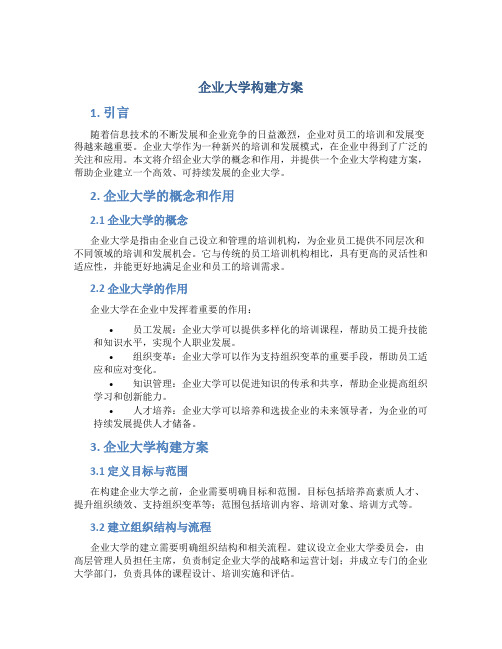 企业大学构建方案