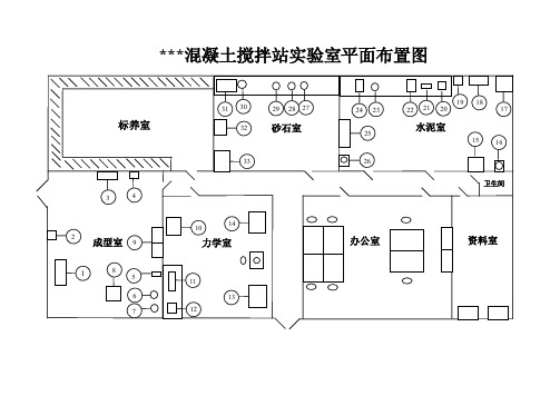 混凝土搅拌站实验室平面布置图